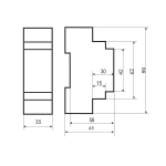 Реле контроля наличия и чередования фаз CKF-BT 3х400/230+N 2х8А 1Z 1R IP20 микропроцессорный (регулировка порога и времени отключения, контроль верхнего и нижнего значений напряжения)