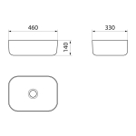 Раковина Point Венера 46 PN43073WB прямоугольная, белая