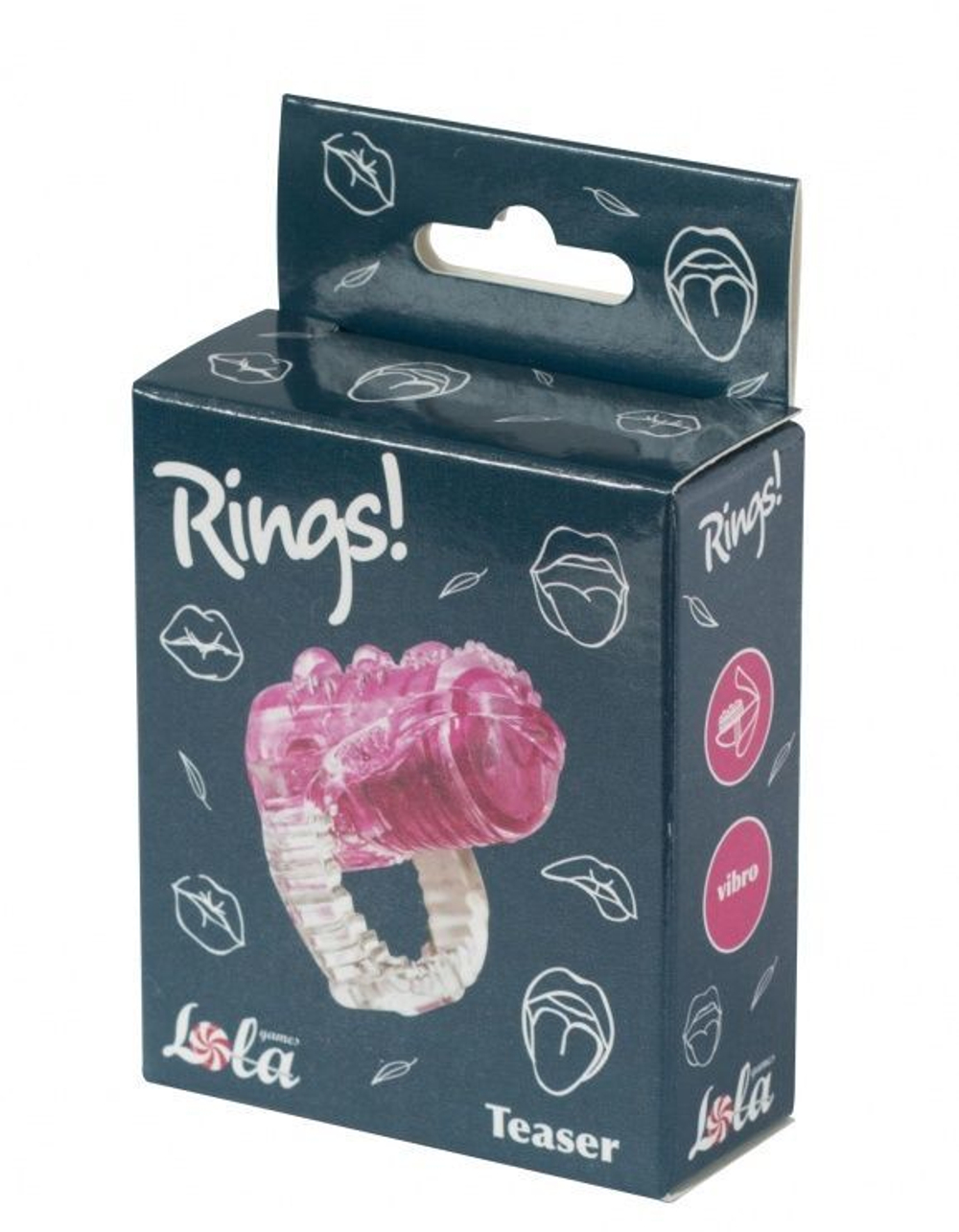 Розовая насадка на язык Rings Teaser