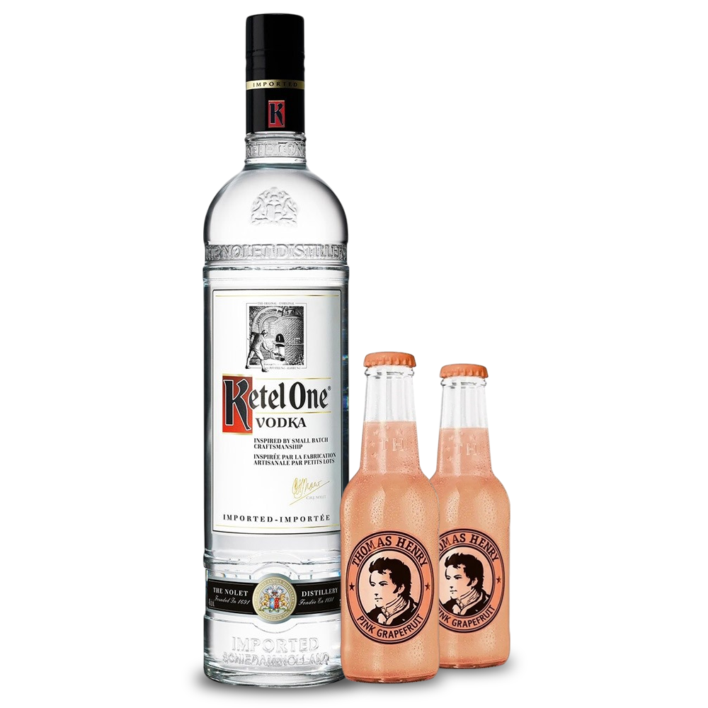 Сет Водка One 0,7 л. + 2 Тоник Thomas Henry Pink Grapefruit 0,2 л. glass