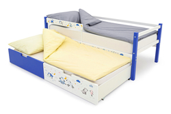 Детская кровать тахта Бельмарко Svogen сине-белый барашки