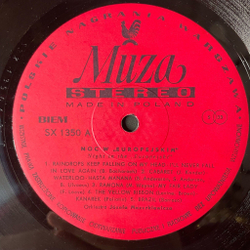 Винтажная виниловая пластинка LP Jozef Mazurkiewicz Noc W Europejskim (Польша 1975)