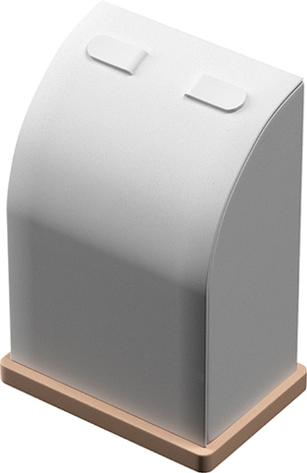 Подставка для серег/кубик изогнутый/2 язычка/квадратное основание/Н-93 мм.