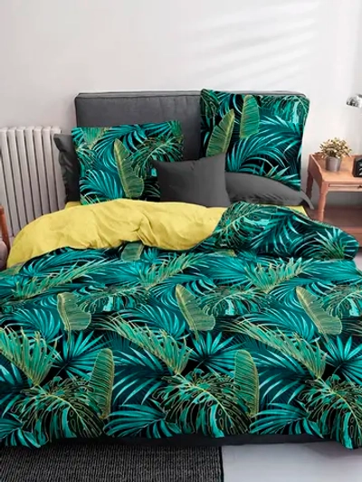 Постельное белье Евро поплин Павлайн Sweet Sleep Джунгли с 2 нав. 50*70