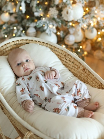 Комбинезон растущий на молнии "Новогодние Зайки"