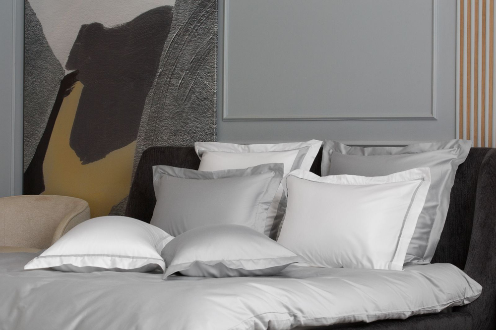 Наволочки 2шт 70х70 German Grass Alpine Ash Grey Allure с широким кантом