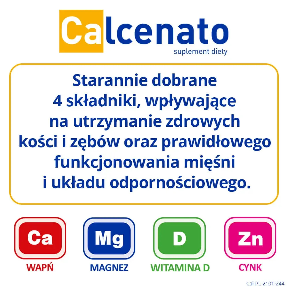 Кальценато диетическая добавка кальций, вит. D, магний, цинк