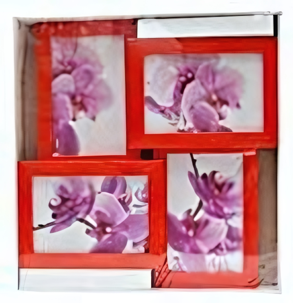 Мультирамка деревянная 4 фото 10*15см.