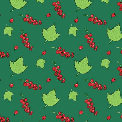 красная смородина на зелёном фоне