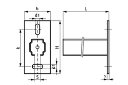 BIS RapidRail Консоль WM35 (BUP) 38×40х2мм