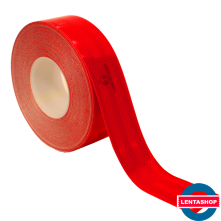 Красная светоотражающая лента 104R для контурной маркировки 50,8 мм х 50 м