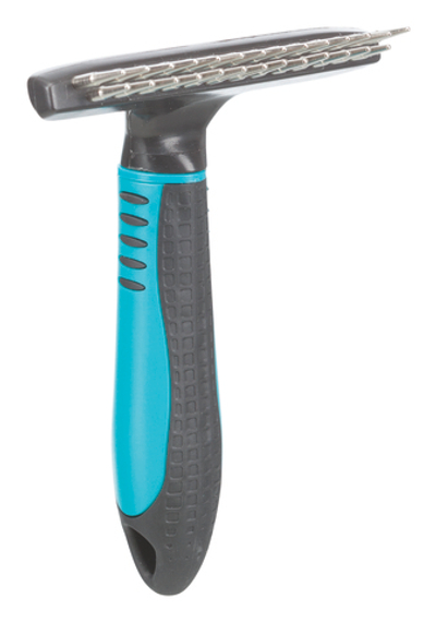 Расчёска-грабли с переменным зубом, 10 х 15 см, пластиковая ручка, Trixie