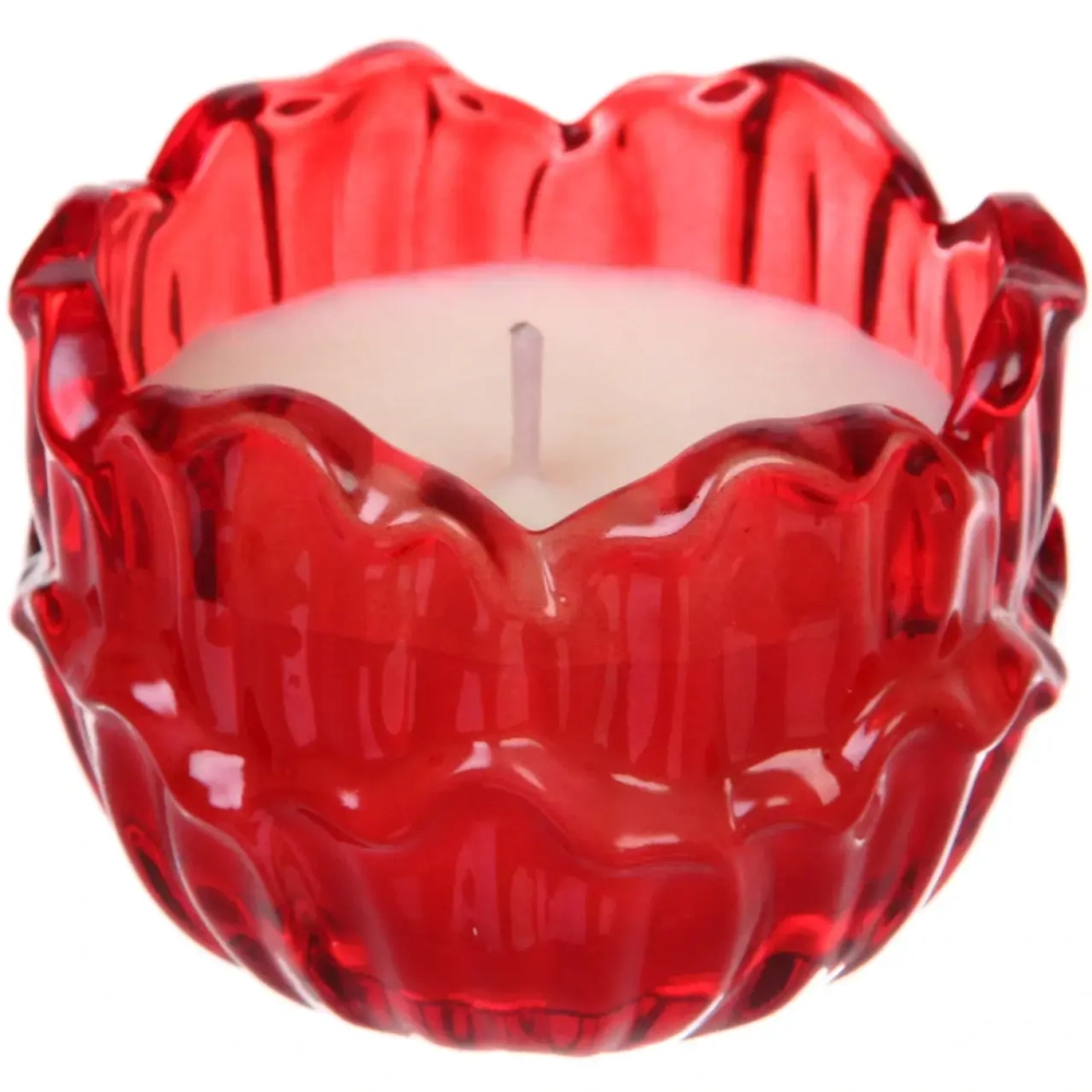 Свеча в стакане «Пламя» 8,3*6 см, Красный