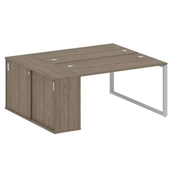 Метал Систем Рабочая станция с шкафом-купе на О-образном м/к БО.РС-СШК-1.3 Т