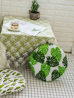 Подушка на стул круглая диаметр 40см листья (Т40-431)