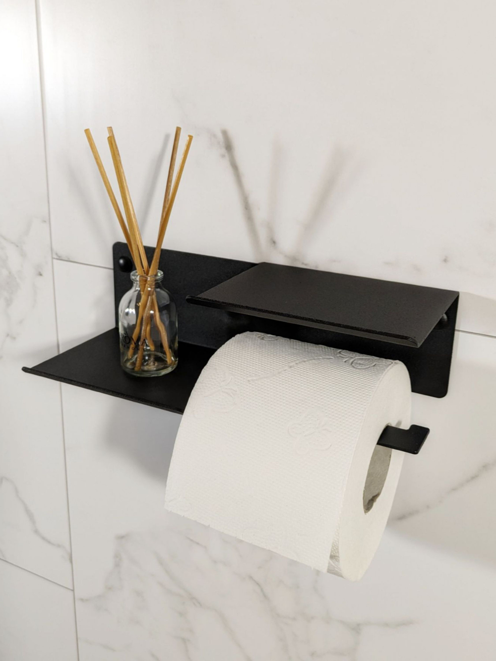 Держатель для туалетной бумаги MetaDec Shelf черный, 1шт