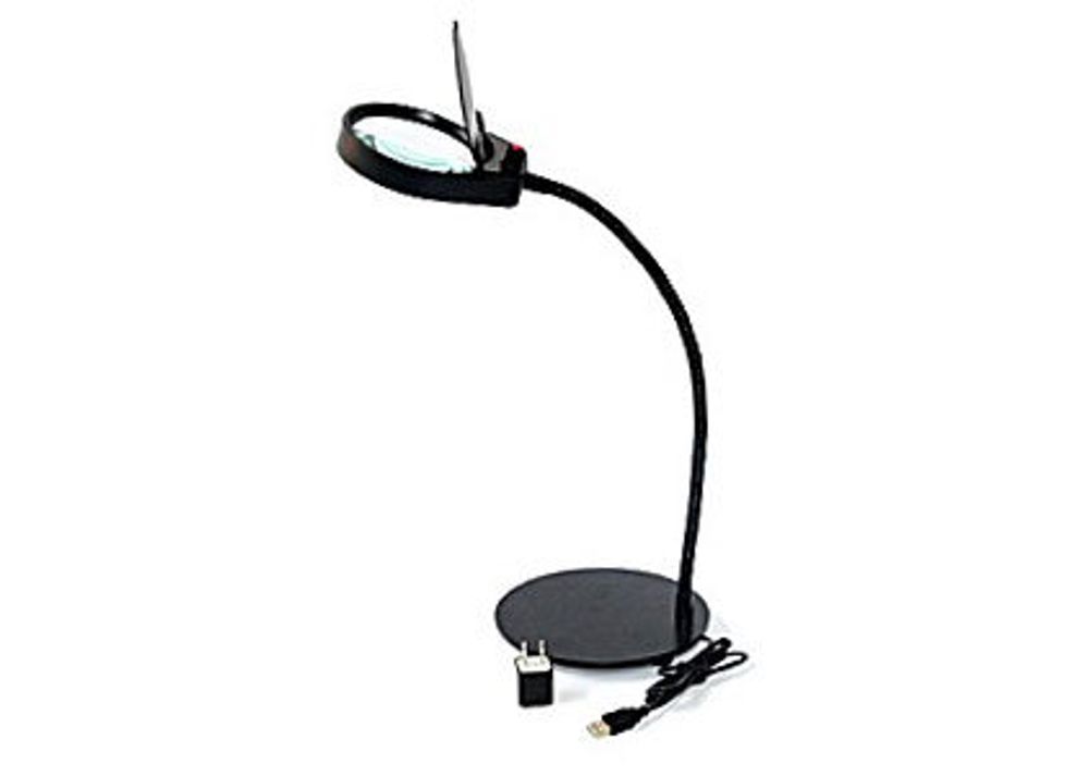Лупа-лампа Kromatech бестеневая 3x/10x, 100/25 мм, на подставке, с подсветкой (26 LED) PD-4S