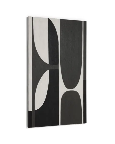 Абстрактная черно-белая картина Onure, 120 x 200 см