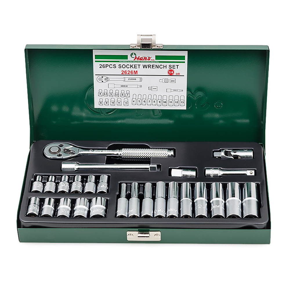 Набор инструментов на 1/4' Hans, 2626M