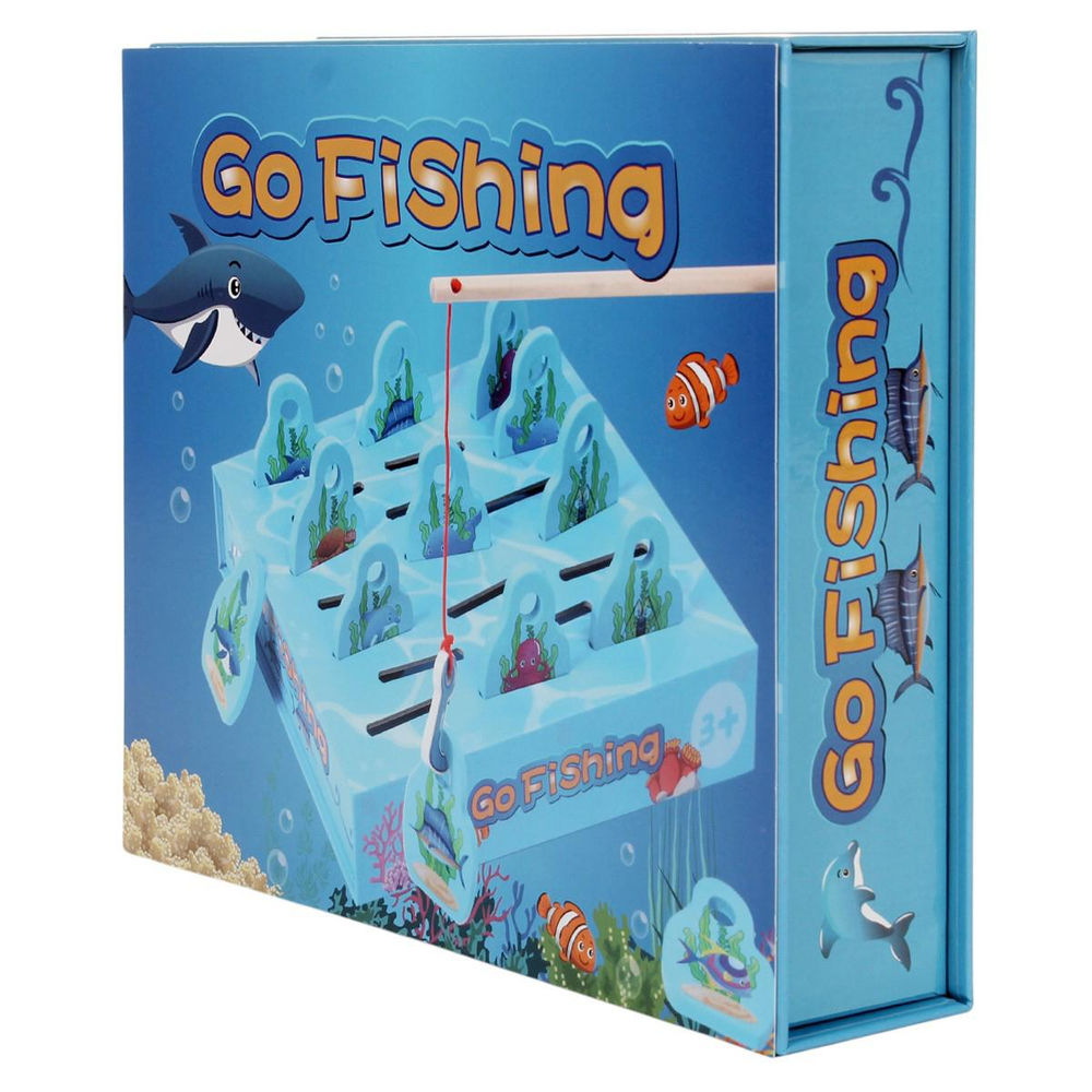 Развивающая игрушка деревянная Сортер рыбки, коробка C-41673