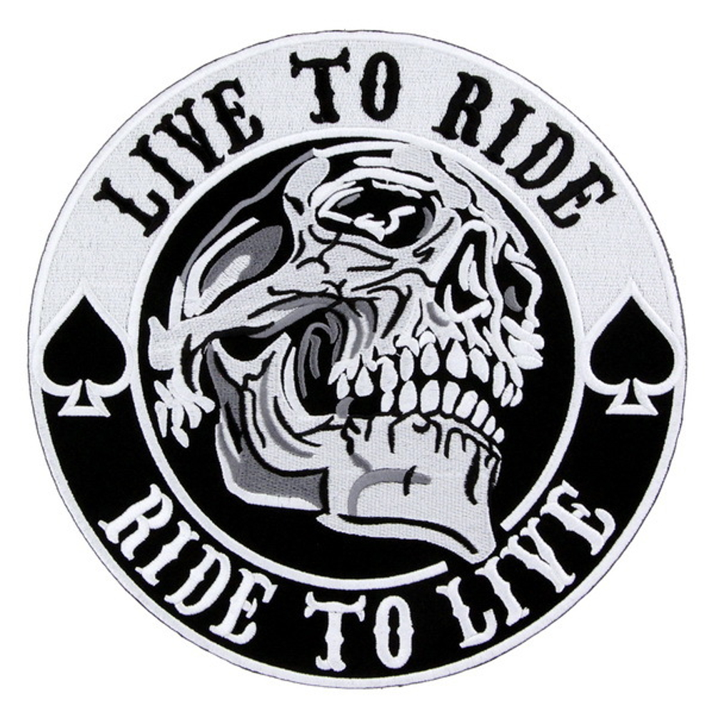 Нашивка Live To Ride - Ride To Live (250*250)