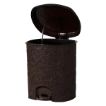 Ведро для мусора с педалью 11л Ажур (Шоколадный)