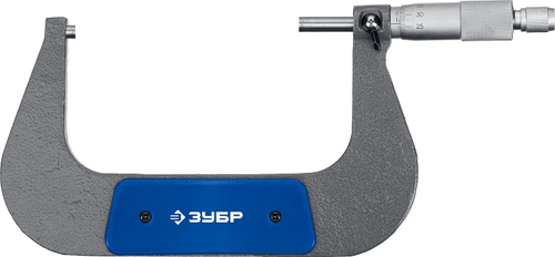 Микрометр ЗУБР ″Профессионал″ гладкий механический, МК 100, диапазон 75-100мм, шаг измерения 0,01мм