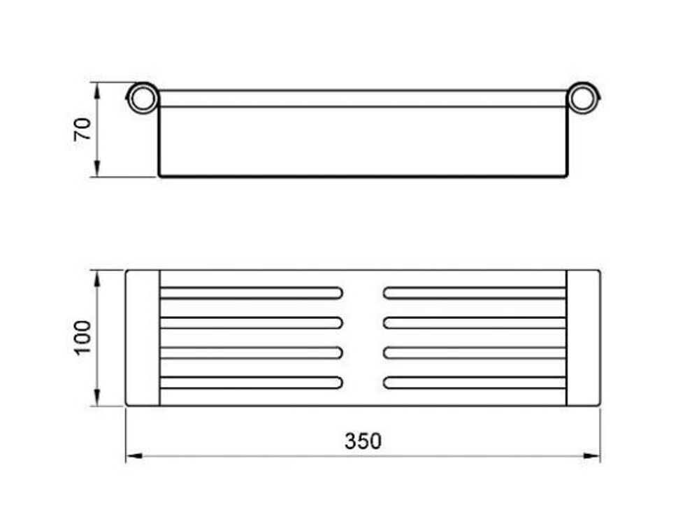 Полка душевая нерж. сталь ROMA 16823.S матовый