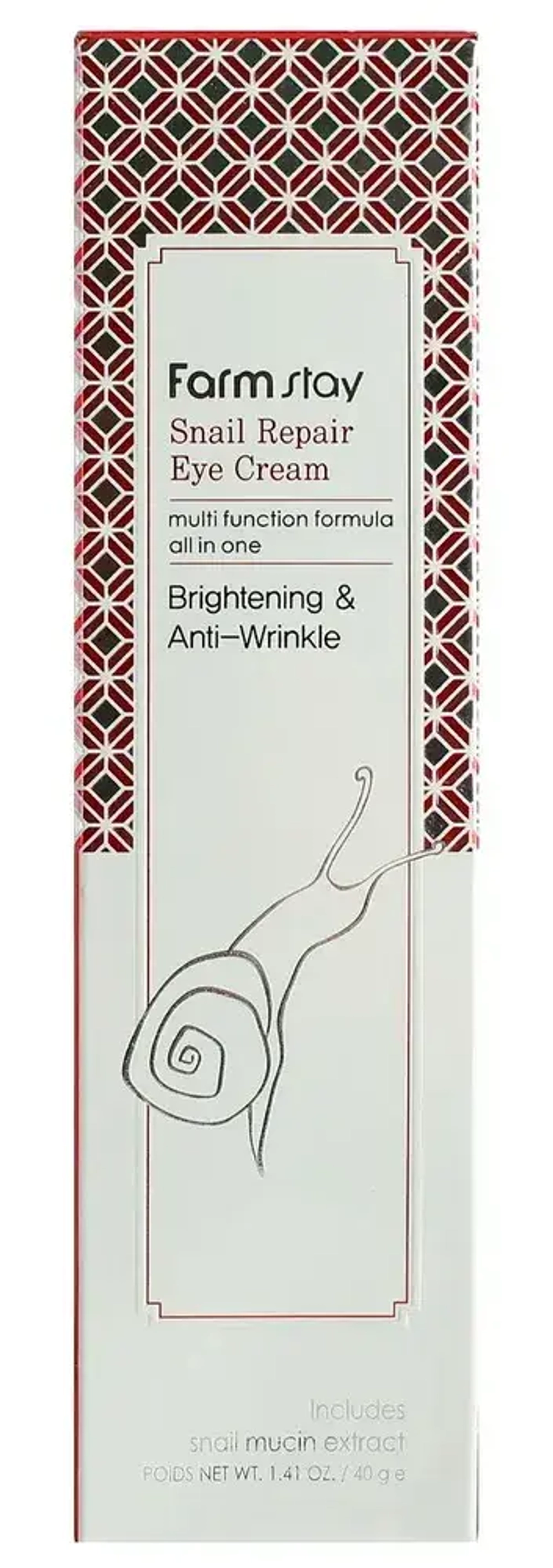 Farm Stay Snail Repair Eye Cream, 40ml Крем для глаз с муцином улитки