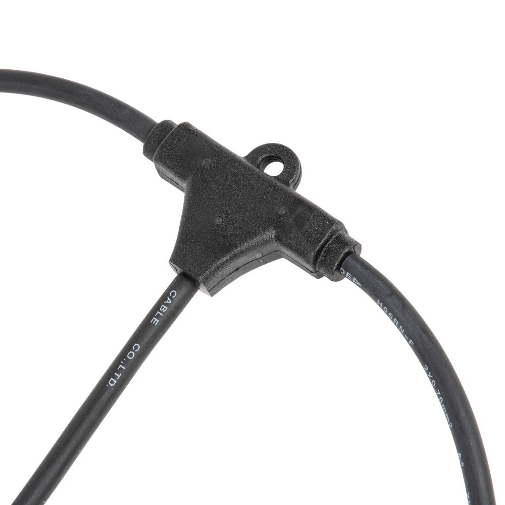 UDL-K230 6-E27-5M IP54 BLACK BELT-LIGHT GREENHOUSE Гирлянда для освещения теплиц. 5м + 3м сетевой шнур. 6 подвесов 1м с патроном E27. шаг 100см. Чёрная. TM Uniel