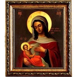 Блаженное Чрево. Барловская икона Божьей Матери на холсте.