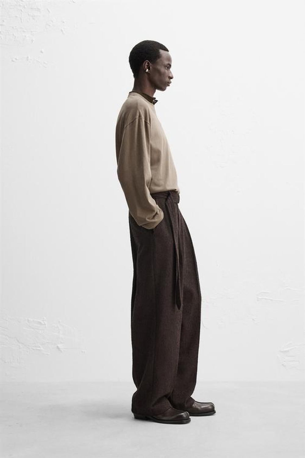 ZARА X NANUSHKA ФУТБОЛКА С ПРИНТОМ, КОРИЧНЕВЫЙ