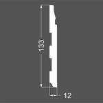 Плинтус напольный под покраску P23.133.12 МДФ Deartio 133x12x2070 мм