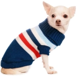 Кофта - свитер для мелких пород собак и кошек «BRO Style», полосочки, цвет синий, р XL