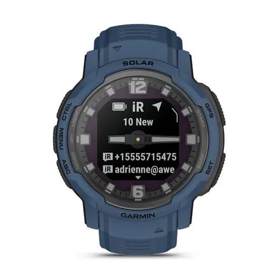 Умные часы Garmin Instinct Crossover Solar синий
