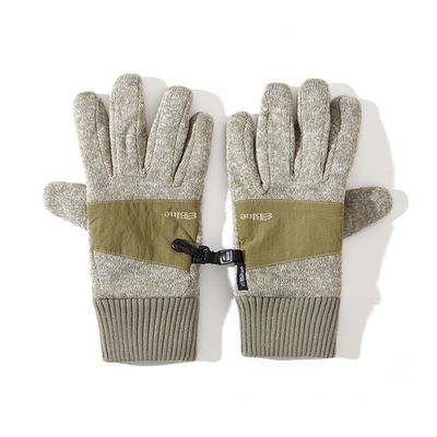 Перчатки Nothomme Blue Winter New Knitted Fleece Anti-Static Water-Repellent Color-Block Thick Gloves”