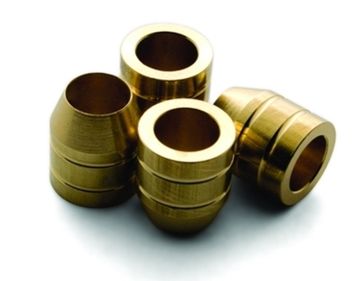 Втулка врезная для полкодержателя K-10, Brusso, K-2, D9.5*11.1 мм, латунь, 12 шт