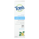 Tom's of Maine, Simply White, зубная паста с фтором, гель со сладкой мятой, 133,2 г (4,7 унции)
