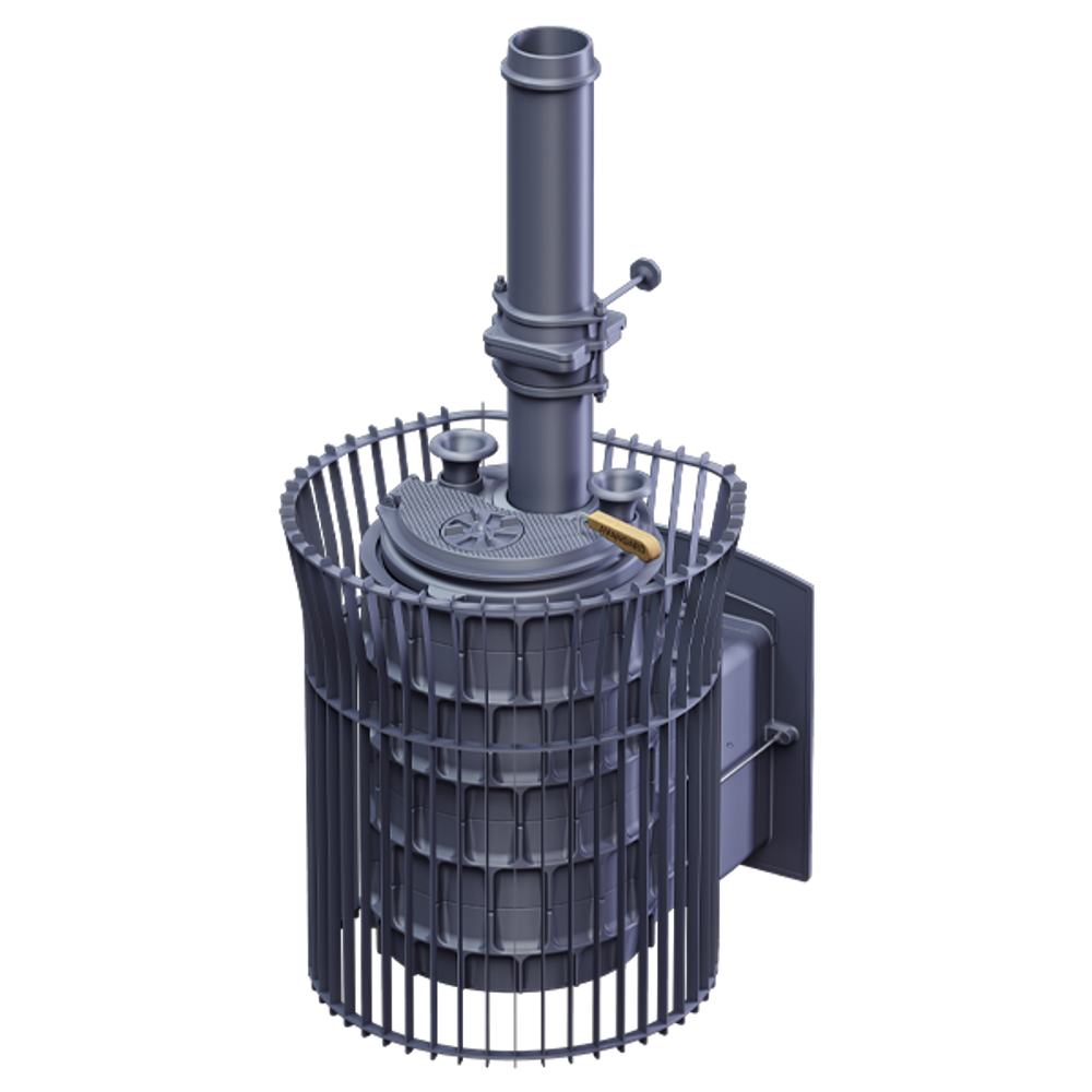 Печь для бани Авангард ЗК 40 (П2) Ураган в сетке Тюльпан