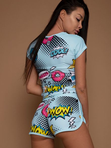 Футболка Pop art blue