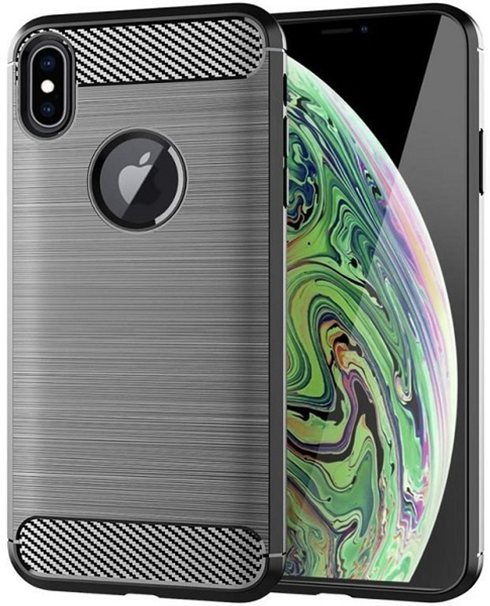 Чехол для iPhone XS Max цвет Gray (серый), серия Carbon от Caseport