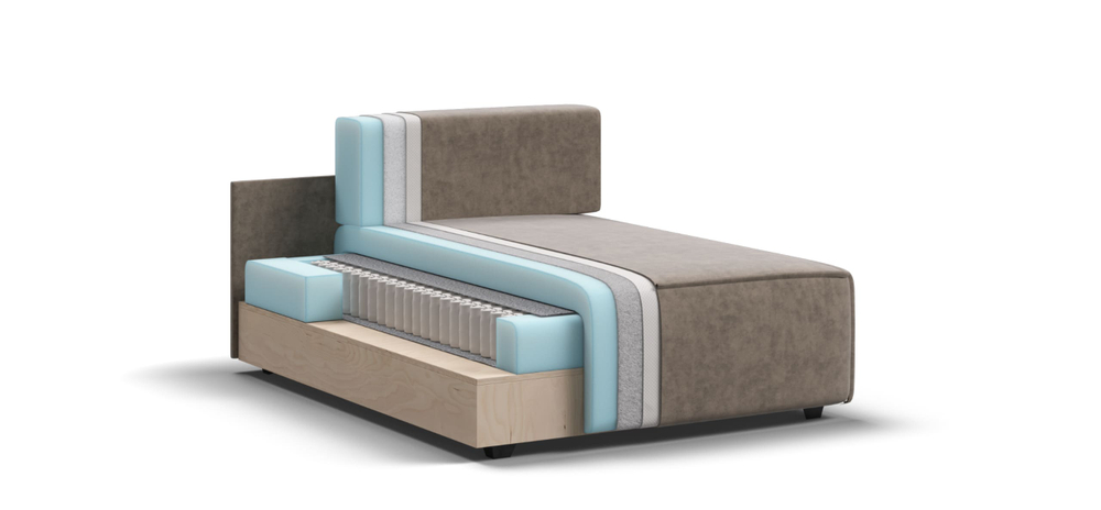 Босс Софт Модуль оттоманка Велюр Роял тауп