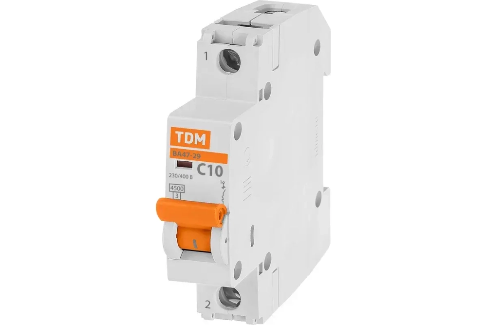 Автоматический выключатель BA 47-29, C 10A, 230/400V, 1P, TDM