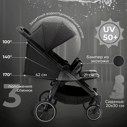 Детская прогулочная коляска для двойни Sweet Baby Donna Black