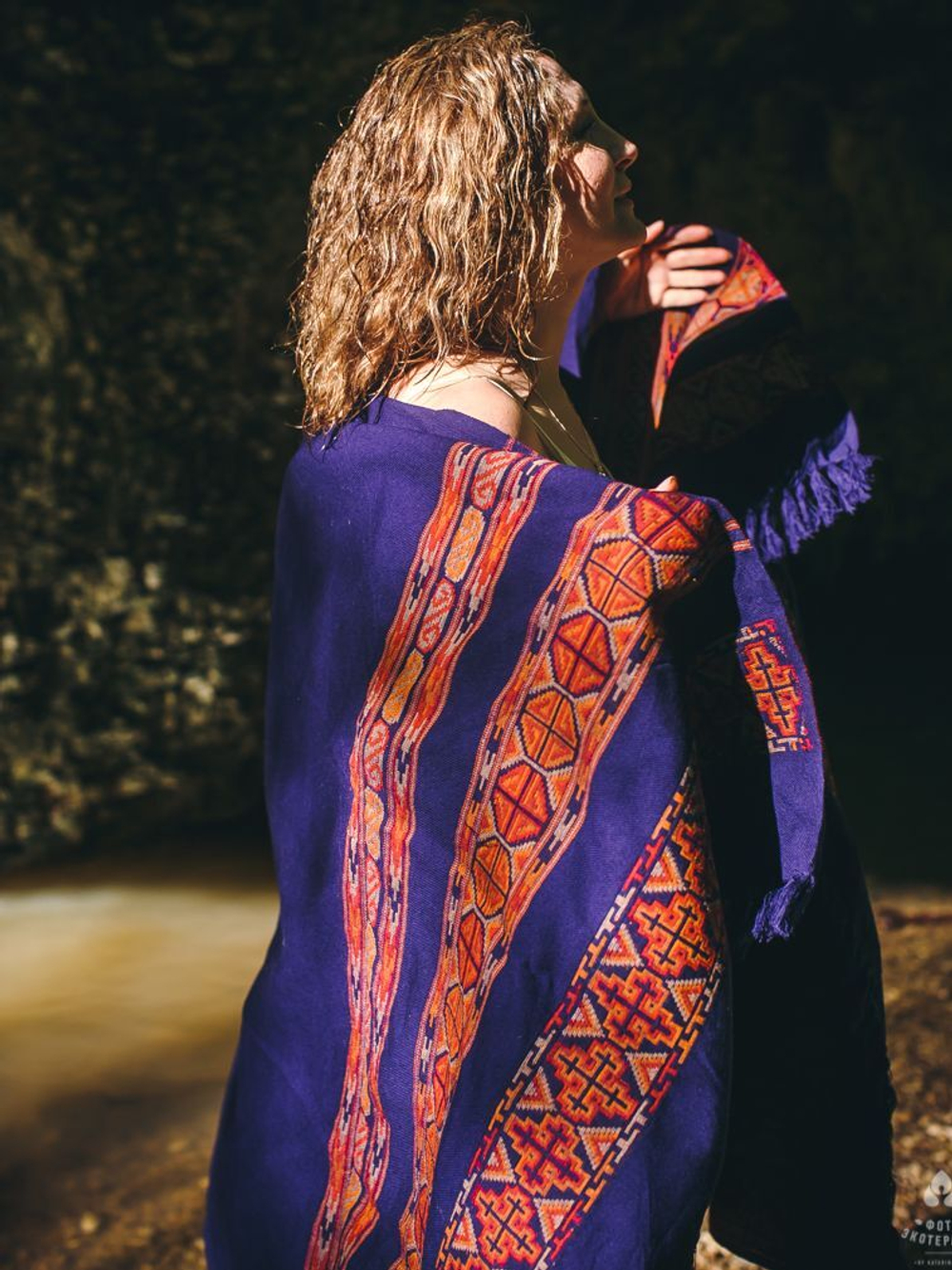 Шаль Куллу (чернильный)