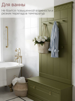 Вешалка настенная, 63х108, Индра, для одежды, в прихожую, МДФ, оливковый, Dipriz