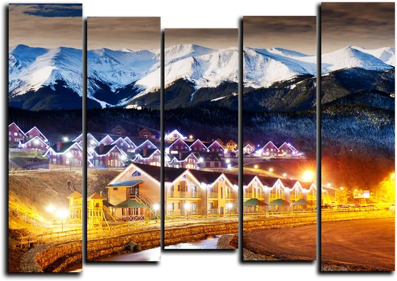 Модульная картина "Вечер в горах"