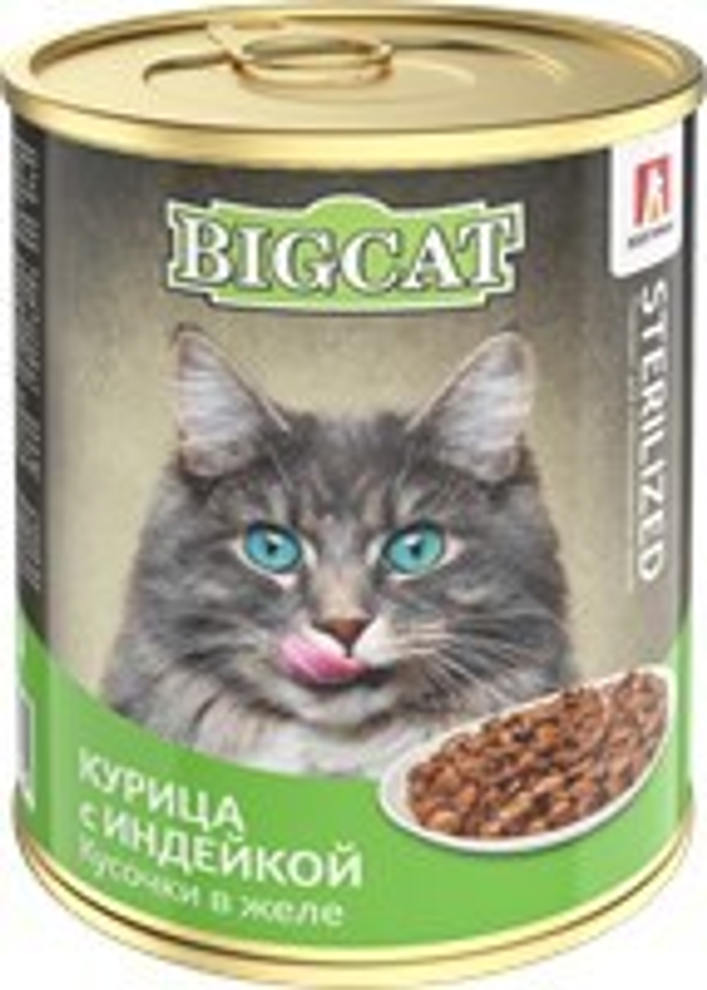 Зоогурман BIG CAT Sterilized влажный корм для стерилизованных кошек консервированный, с курицей и индейкой 350 г