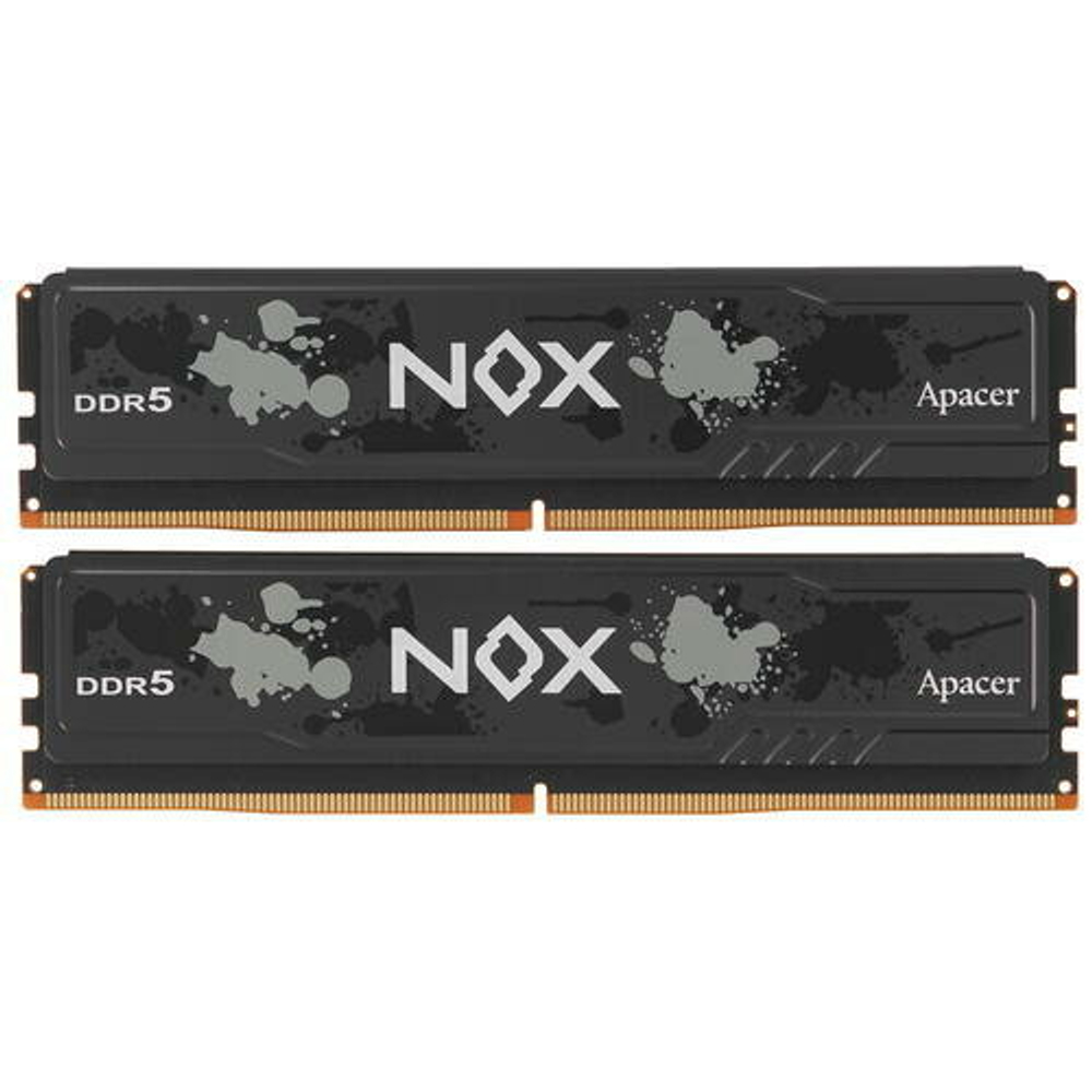 Оперативная память Apacer NOX DDR5 — 6000 / 6200 / 6400 МГц, 32 ГБ (2×16 ГБ) и 64 ГБ (2×32 ГБ), чёрный/белый корпус, без подсветки