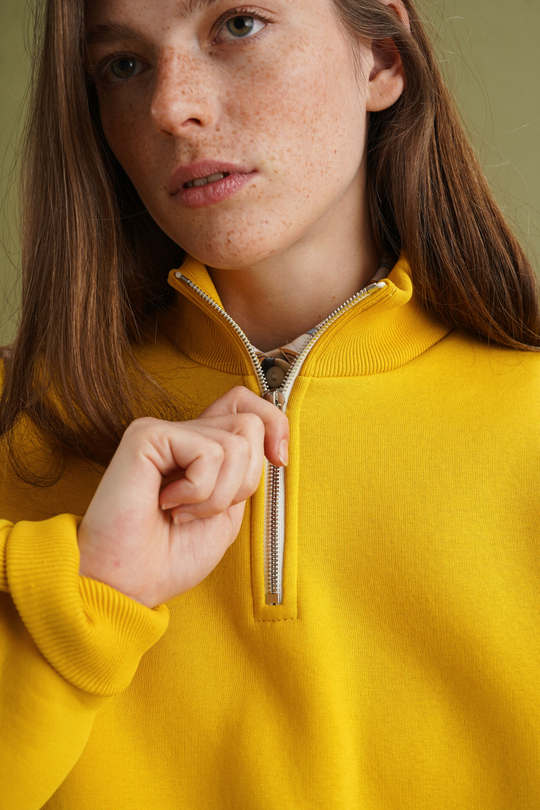 Олимпийка Zoe с начесом, горчица